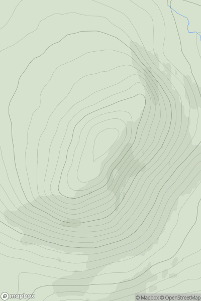 Thumbnail image for Beinn a' Bhric [The Fannaichs] showing contour plot for surrounding peak